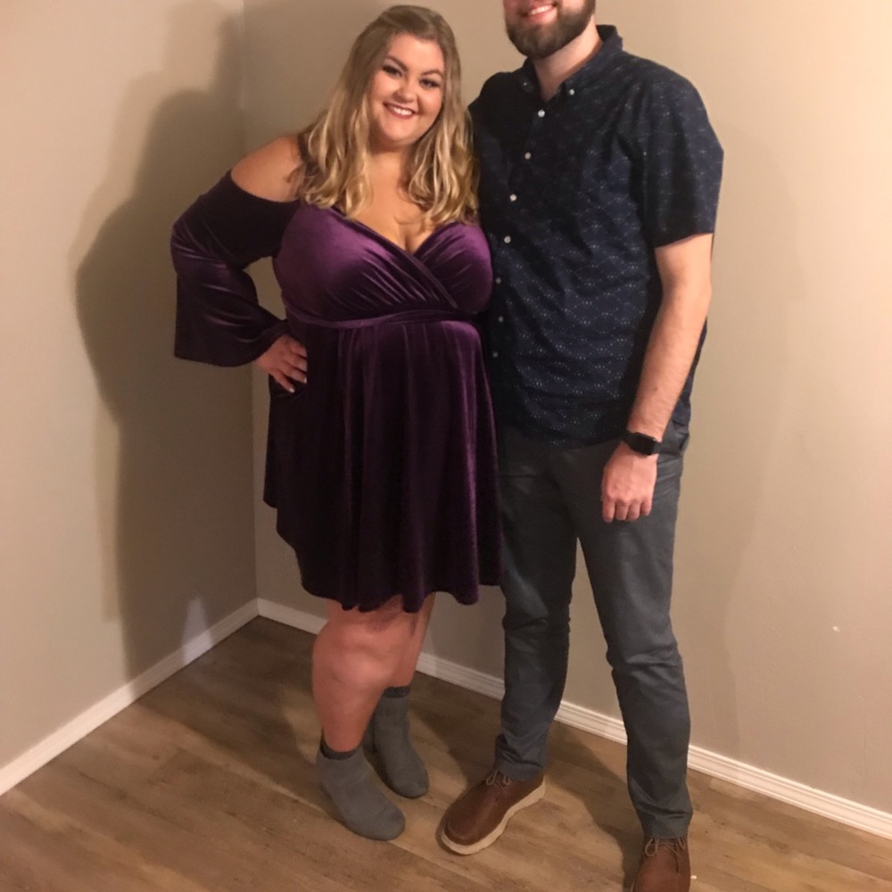 Velvet purple dress